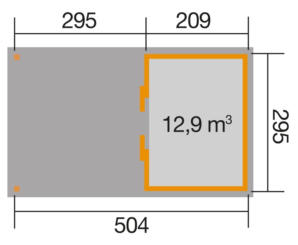 weka Lounge-Haus 225 A Gr.1, natur, 21 mm, Schiebe
