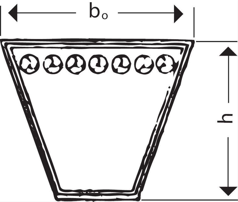 Schmalkeilriemen SPA Richtlänge: 882 mm STRECKE
