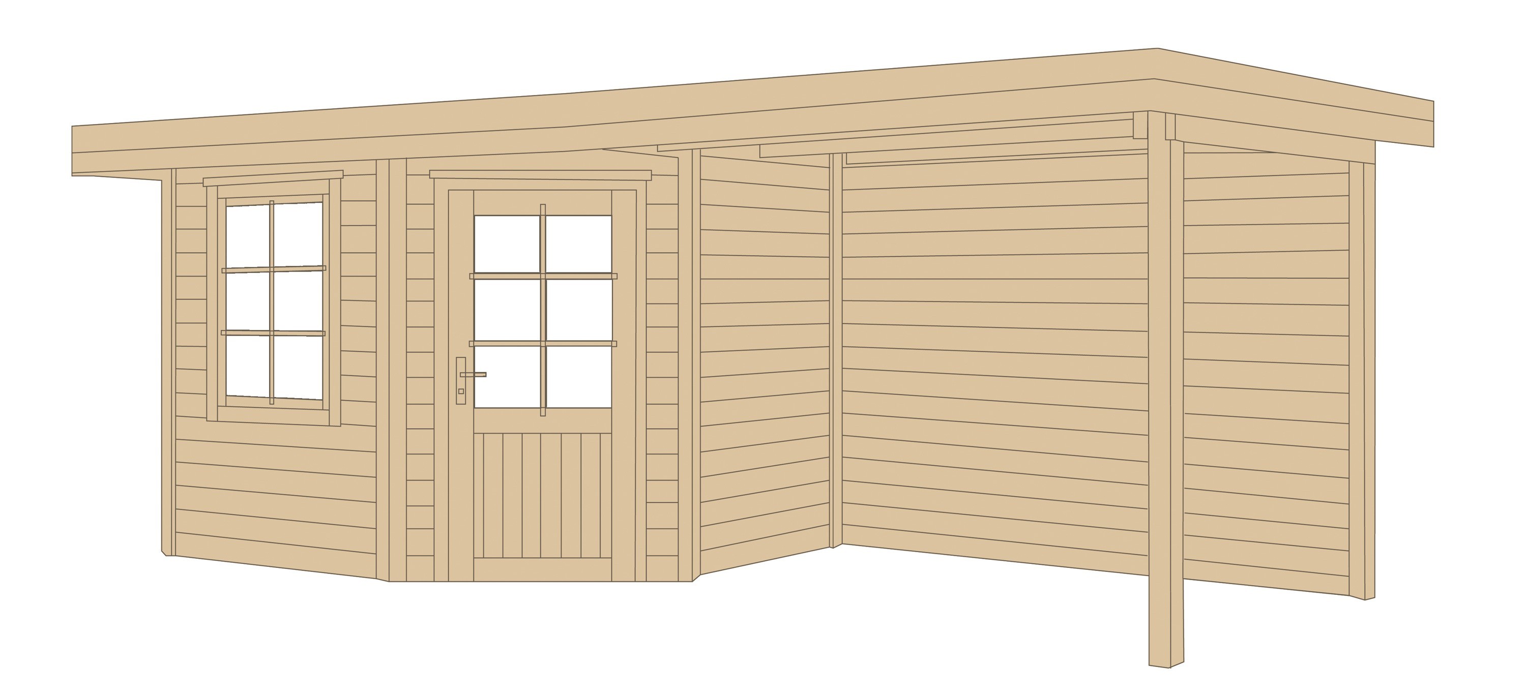 weka Designhaus 213 B Gr.2, 5-Eck, anthrazit, 28 m