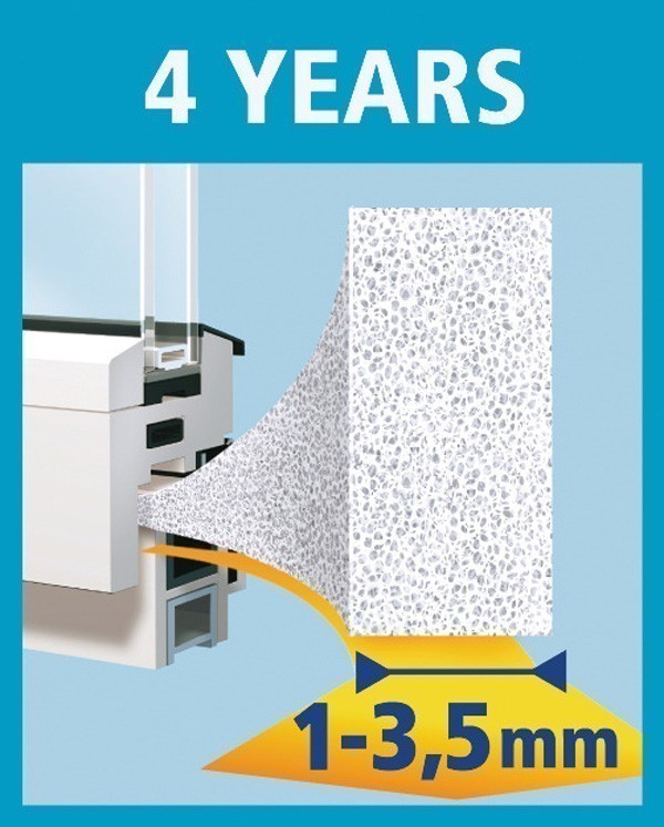 tesamoll® Standard I-Profil Schaumstoffdichtung 9 mm x 6 m weiß