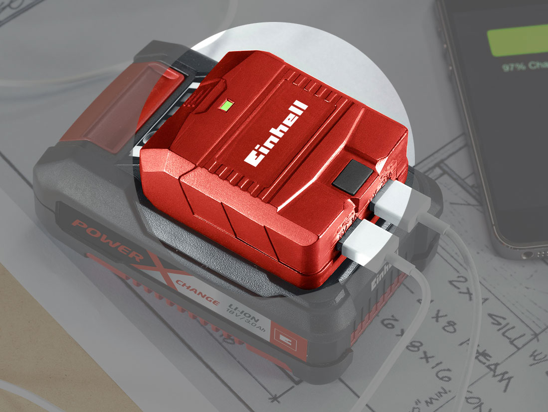 Einhell USB-Akku-Adapter TE-CP 18 Li USB-Solo 18 V ohne Akku