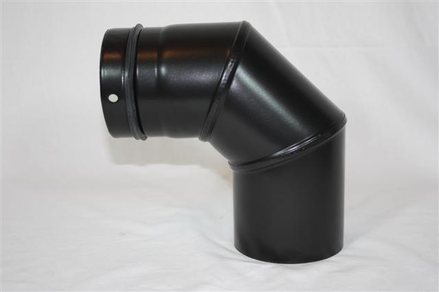 Ofenrohr / Rauchrohr für Pelletofen Bogen 90° Ø100mm ohne Tür
