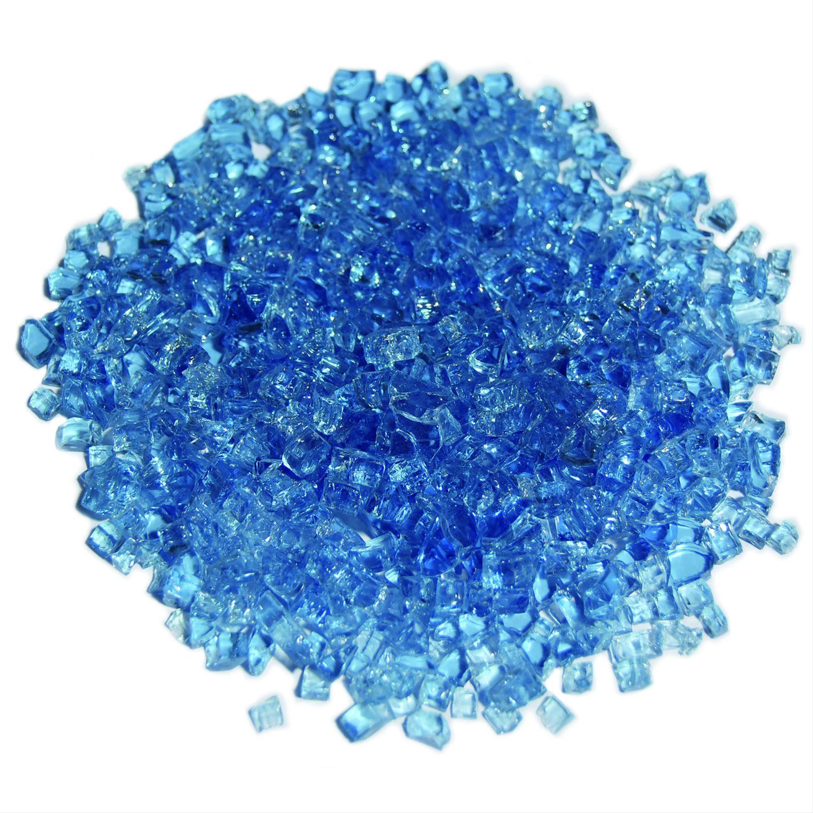 GardenForma Deko Splitt Caribbean Blue 5-8mm für Gas-Feuerstelle