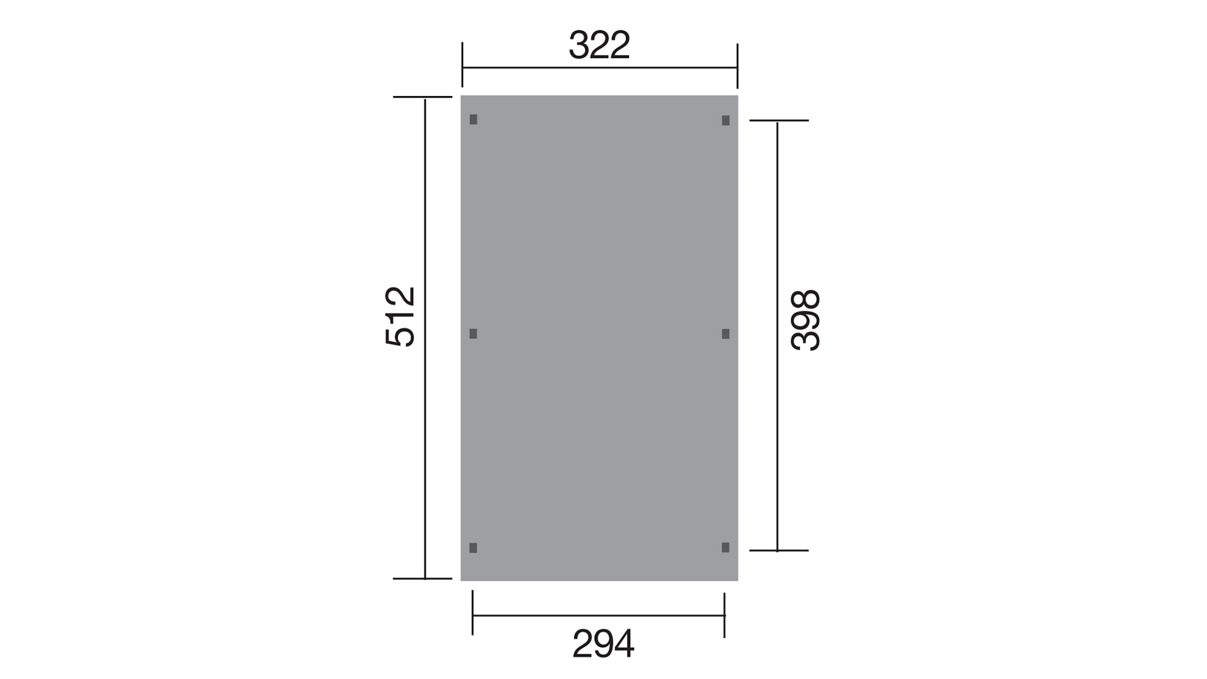 weka Flachdach-Einzelcarport 617 Gr.1 mit PVC-Dach