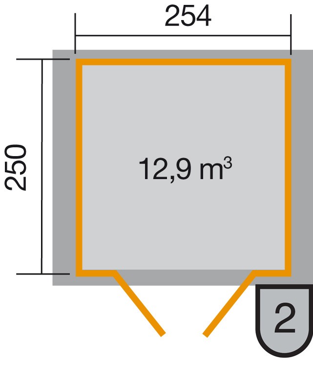 weka Gartenhaus 316 Gr.4, natur, 19 mm, DT