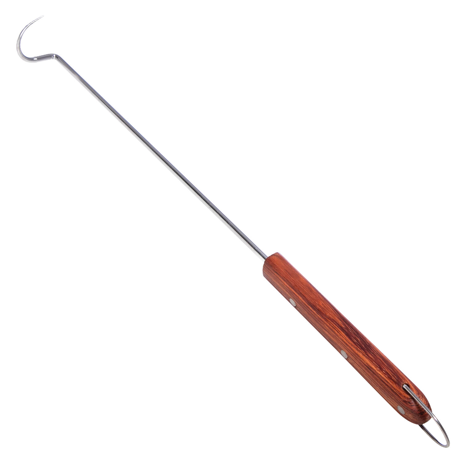 All'Grill® Grillhaken Fleischhaken mit Rosenholzgriff 47cm