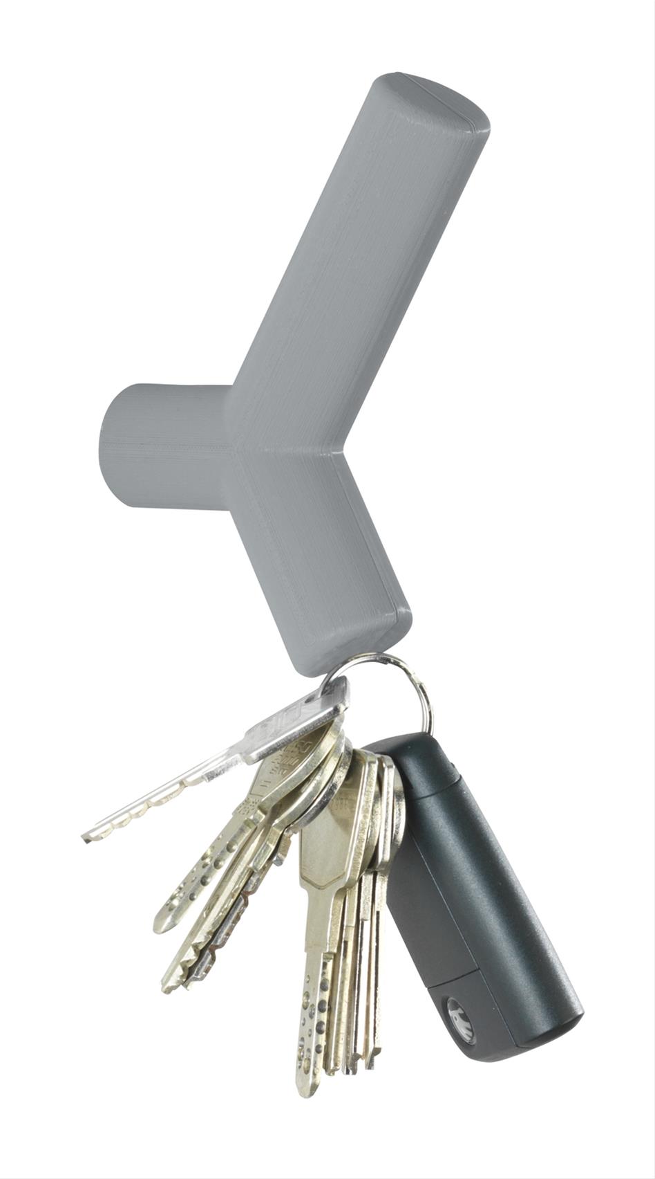 Wandhaken mit Magnet hellgrau