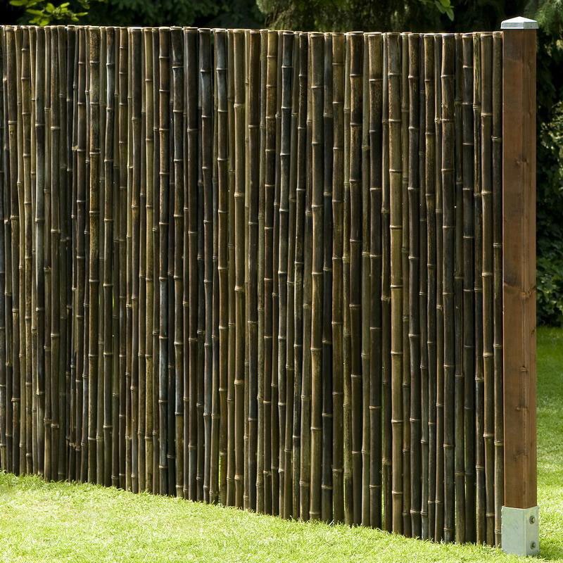 Sichtschutzzaun / Bambusmatte Black Edition Noor 0,9x2,5m schwarz