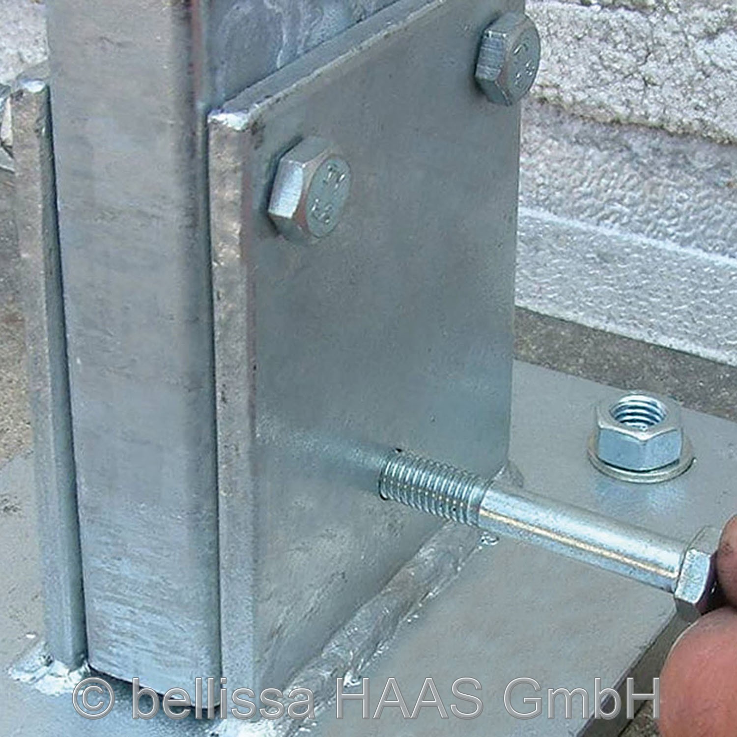 Schraubflansch für Steinkorb bellissa 200x150x135mm