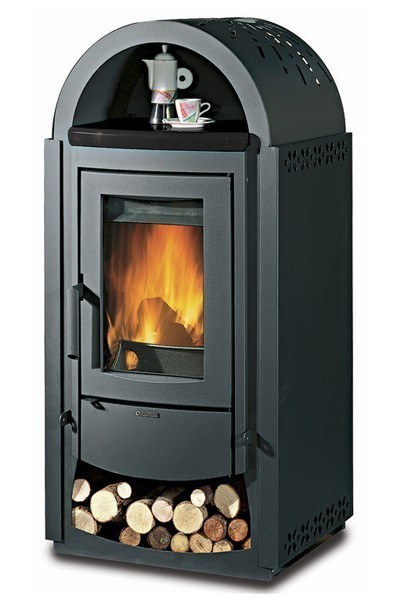 Kaminofen La Nordica Norvegia raumluftunabhängig Guss schwarz 10,6kW