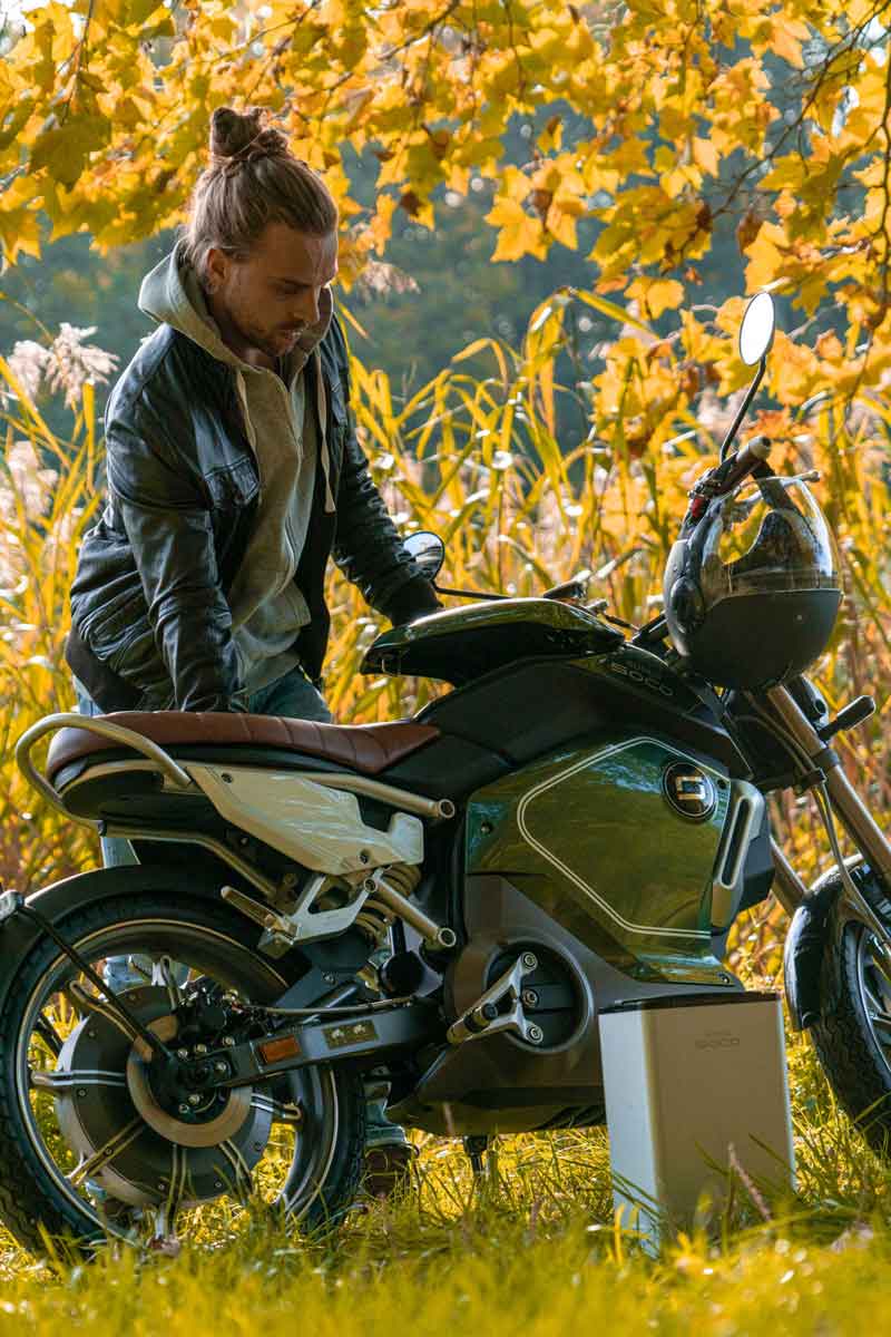 Super Soco TC ECO E Motorrad 45 km h schwarz 30AH