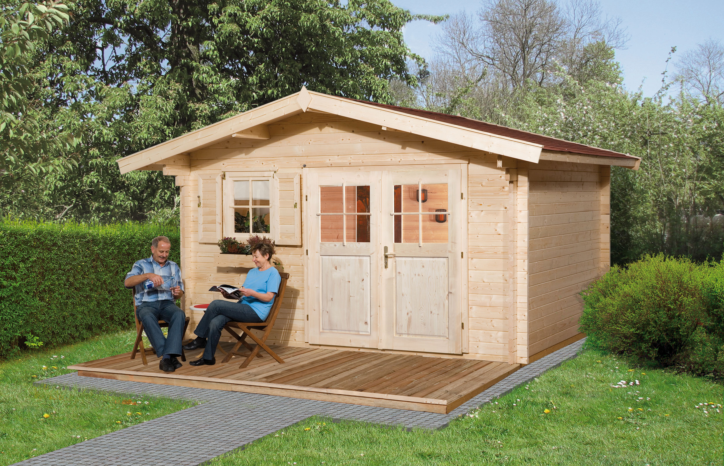 weka Gartenhaus 136 Gr.1, 45 mm, V60, DT, EF