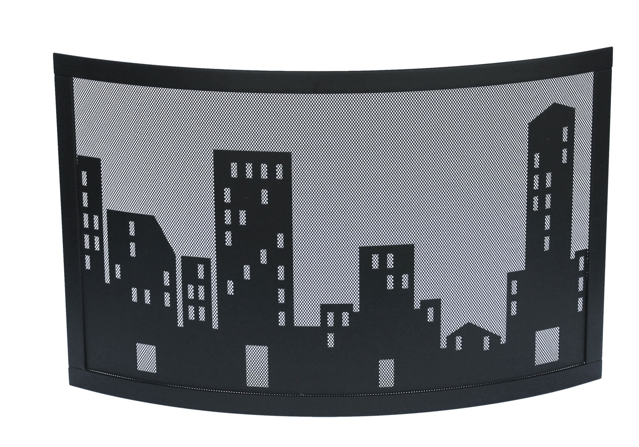 B-Ware Funkenschutz / Funkenschutzgitter Lienb. Metropol schw. 75x48cm