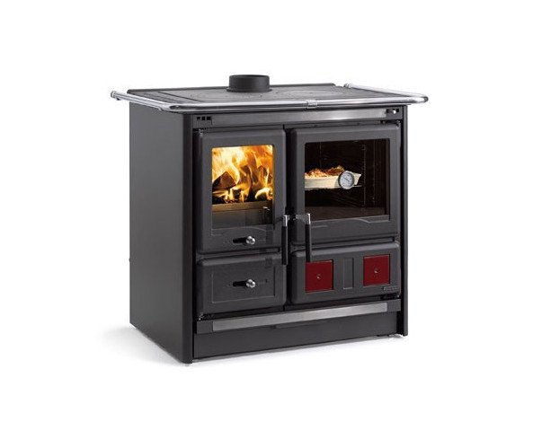 LA NORDICA® Küchenherd Holzherd ROSA L 5.0 STEEL schwarz 9,5kW