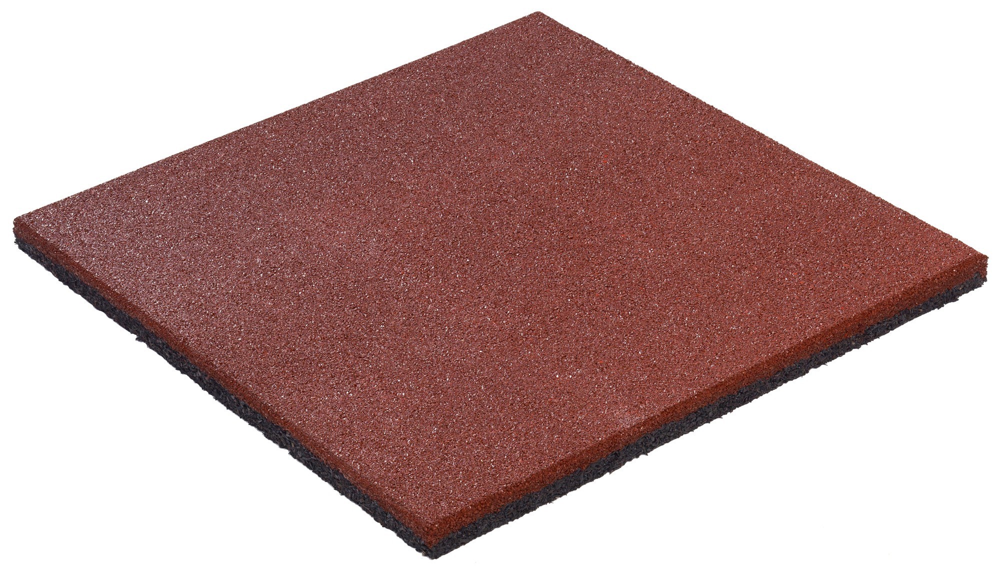 Fallschutzplatte / Gummimatte hicar rot 500x500x25mm