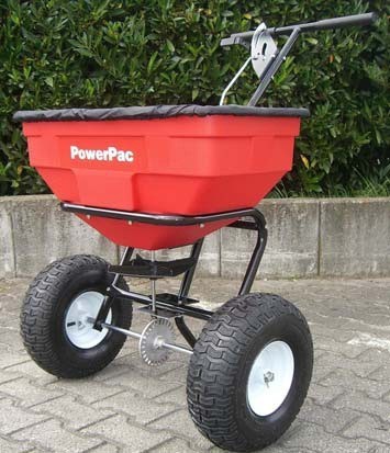 Powerpac Streuwagen / Schleuderstreuer / Salzstreuer XXL 60 Liter