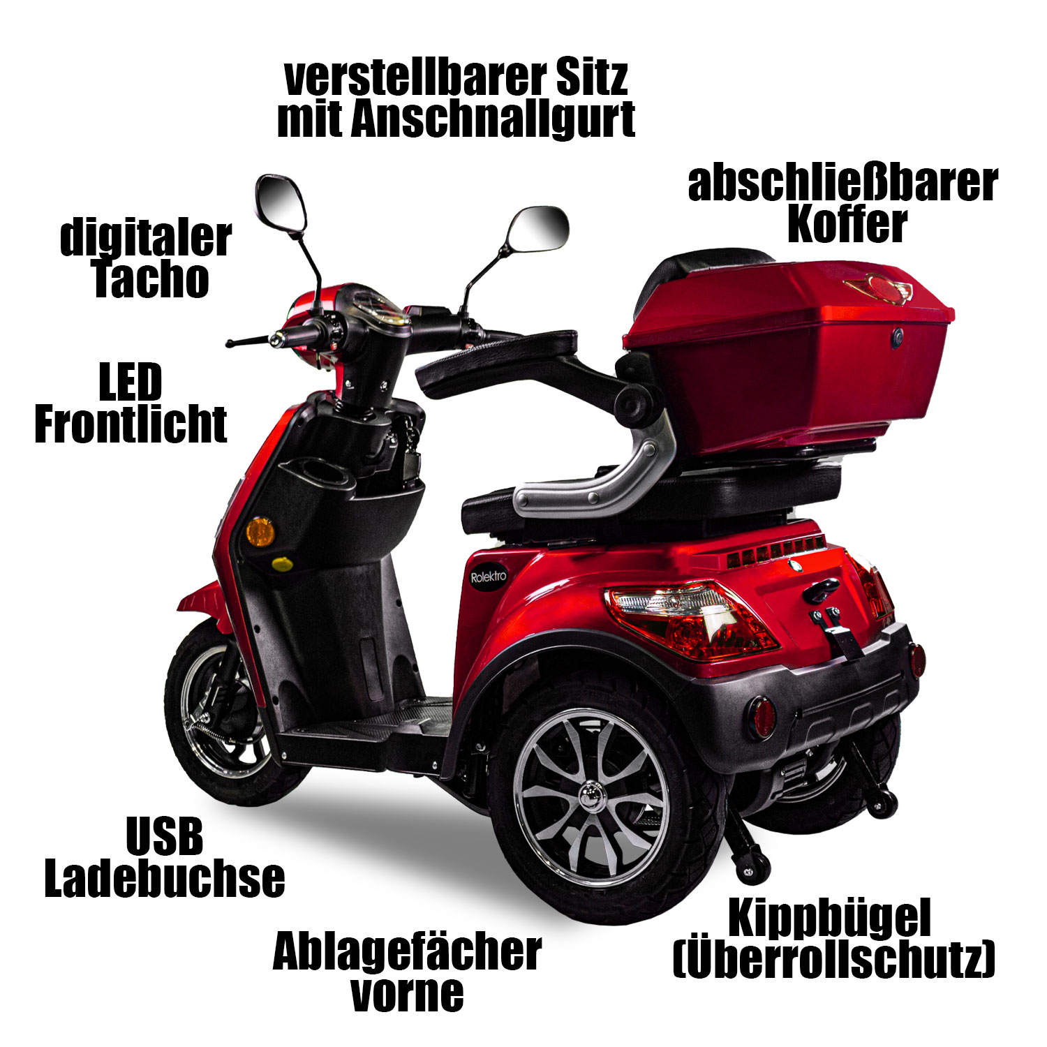 Seniorenmobil Rolektro Trike 15 / 25 Kmh V2 BG