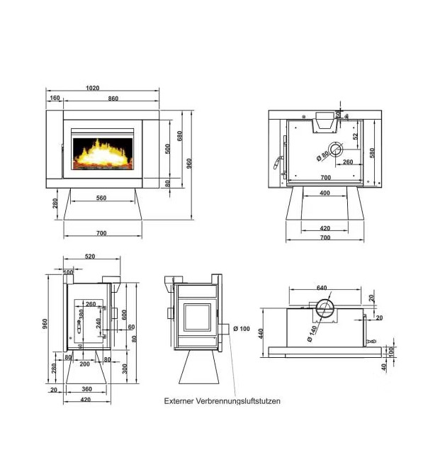 Kaminofen Globe Fire Neptune Elegance 7 kW