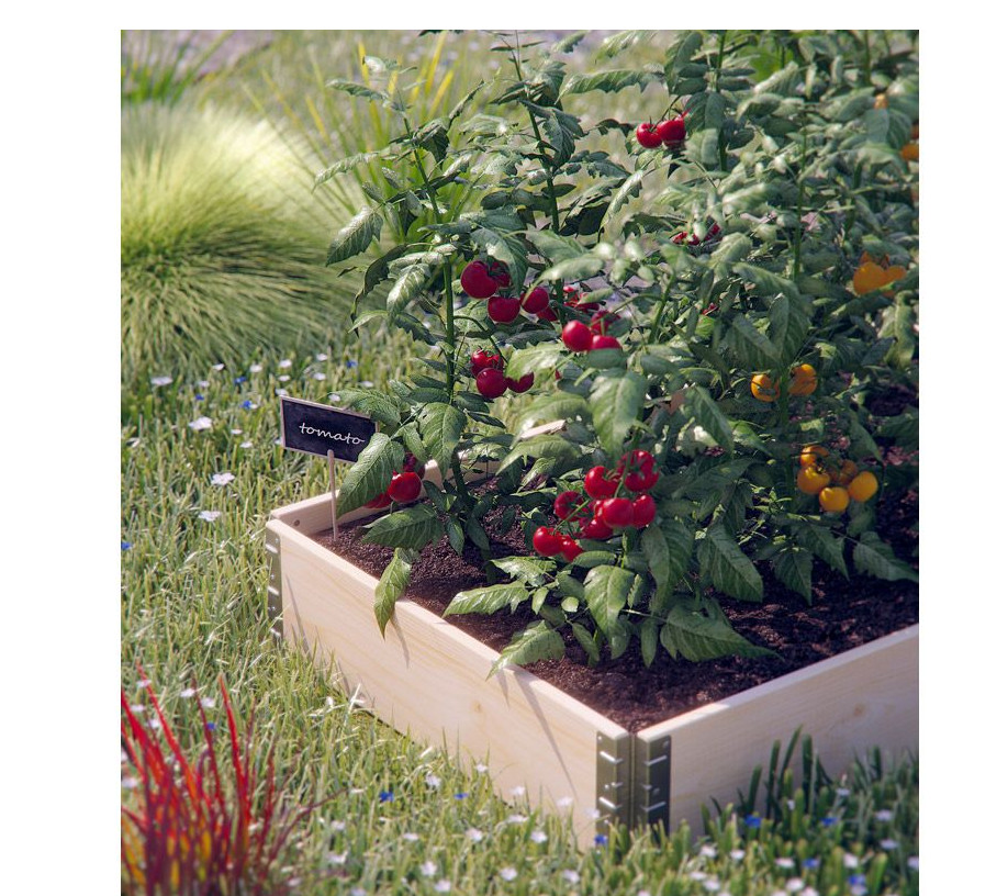 Palettenrahmen Hochbeet natur 120 x 80 x 19,5 cm