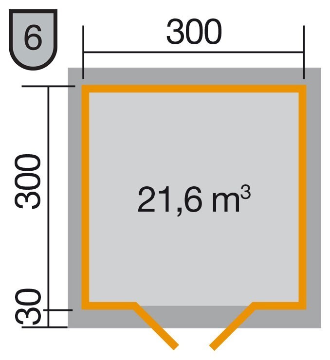 weka Gartenhaus 158 Gr.1, 28 mm, mit 3 Oberlichter