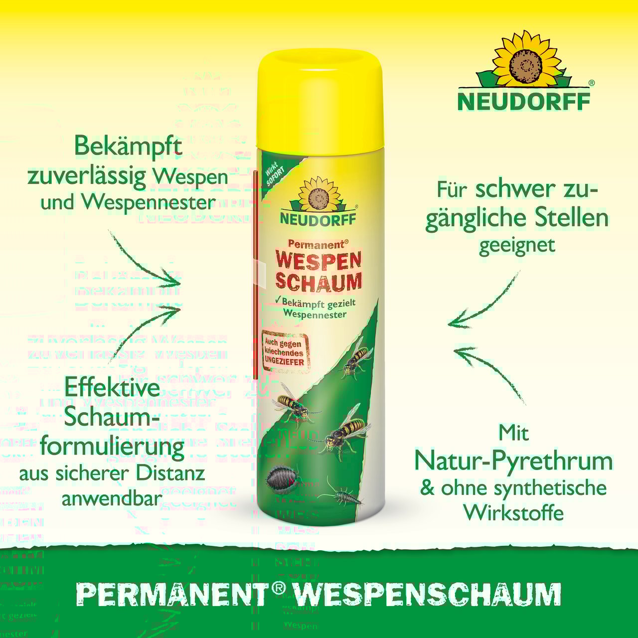 Neudorff Permanent Wespen­Schaum 500 ml