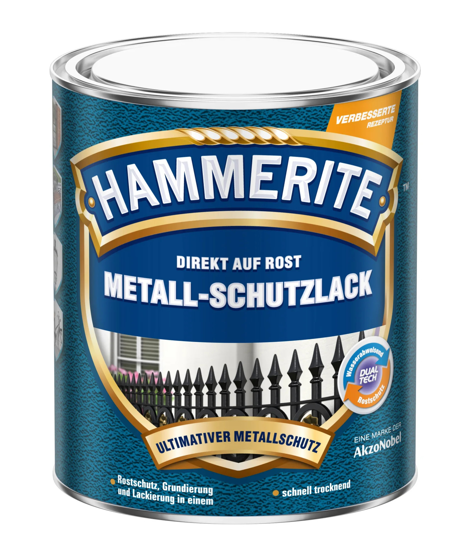 Hammerite® Metall Schutzlack Hammerschlag silbergrau 250ml