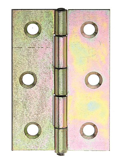 Scharnier Alberts gelb verzinkt halbbreit 63x43mm