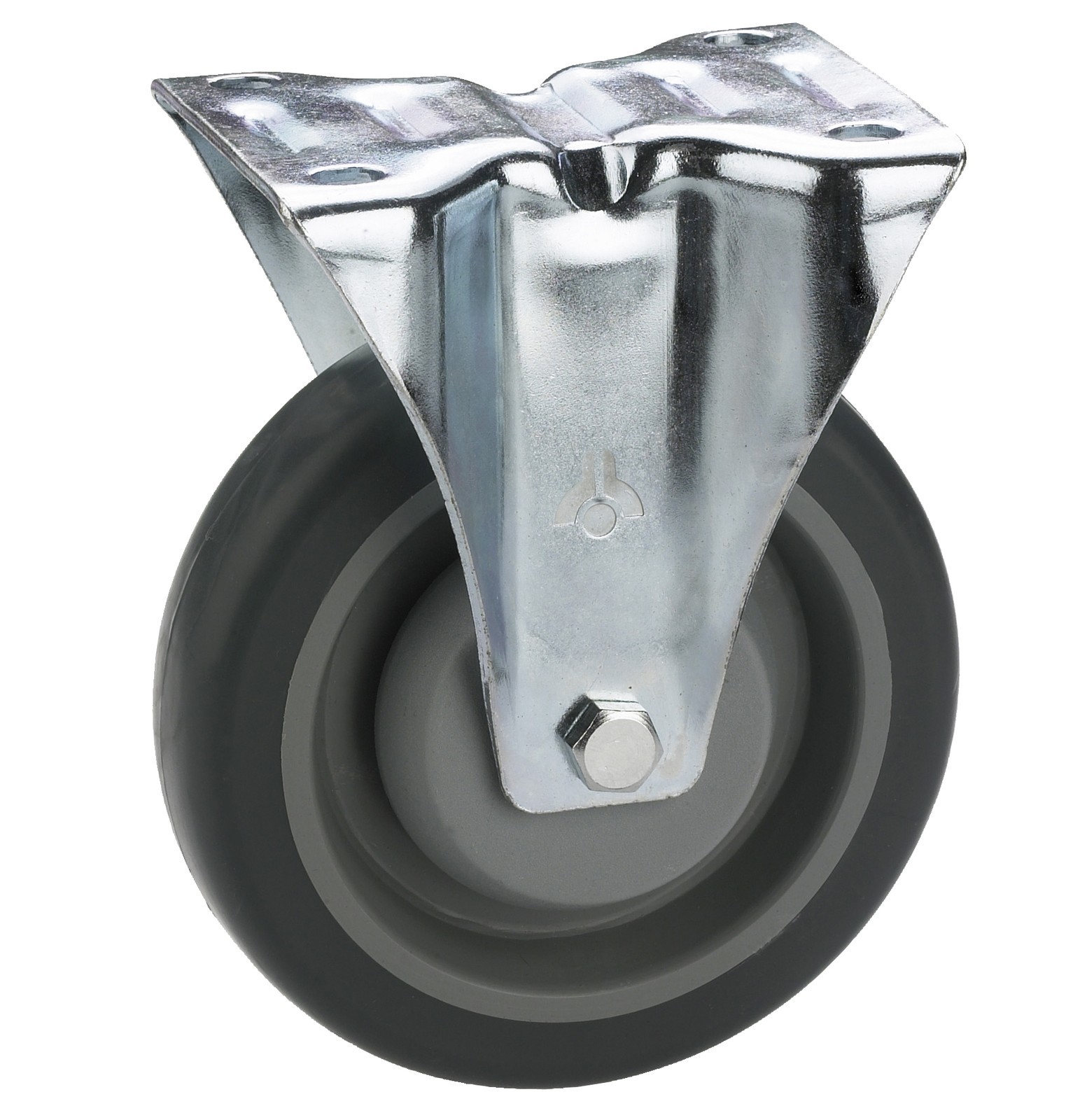 Dörner + Helmer Bockrolle 100 × 32 mm, Platte 105 × 85 mm