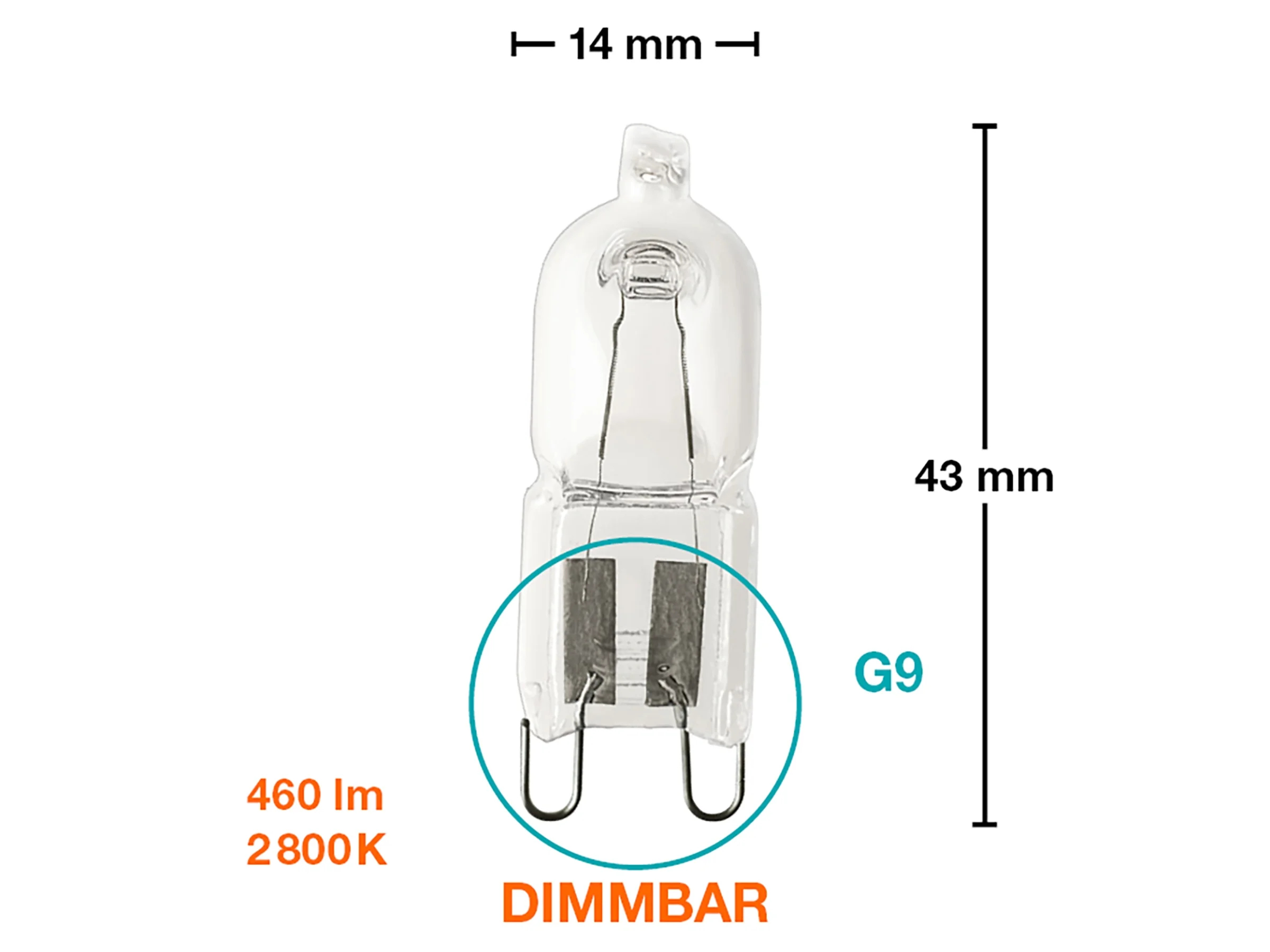 Osram Hochvolt-Halogenlampe G9 35 W Warmweiß