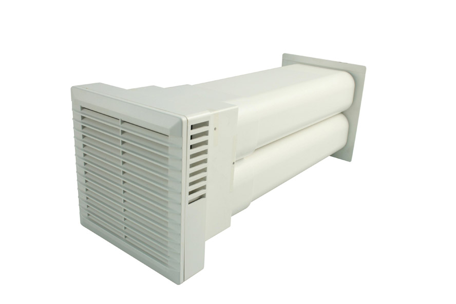 Duo-Abluft- und Zuluftsystem bis 440 mm weiß