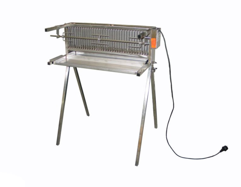 Vertikalgrill / Hähnchengrill Edelstahl 66 cm