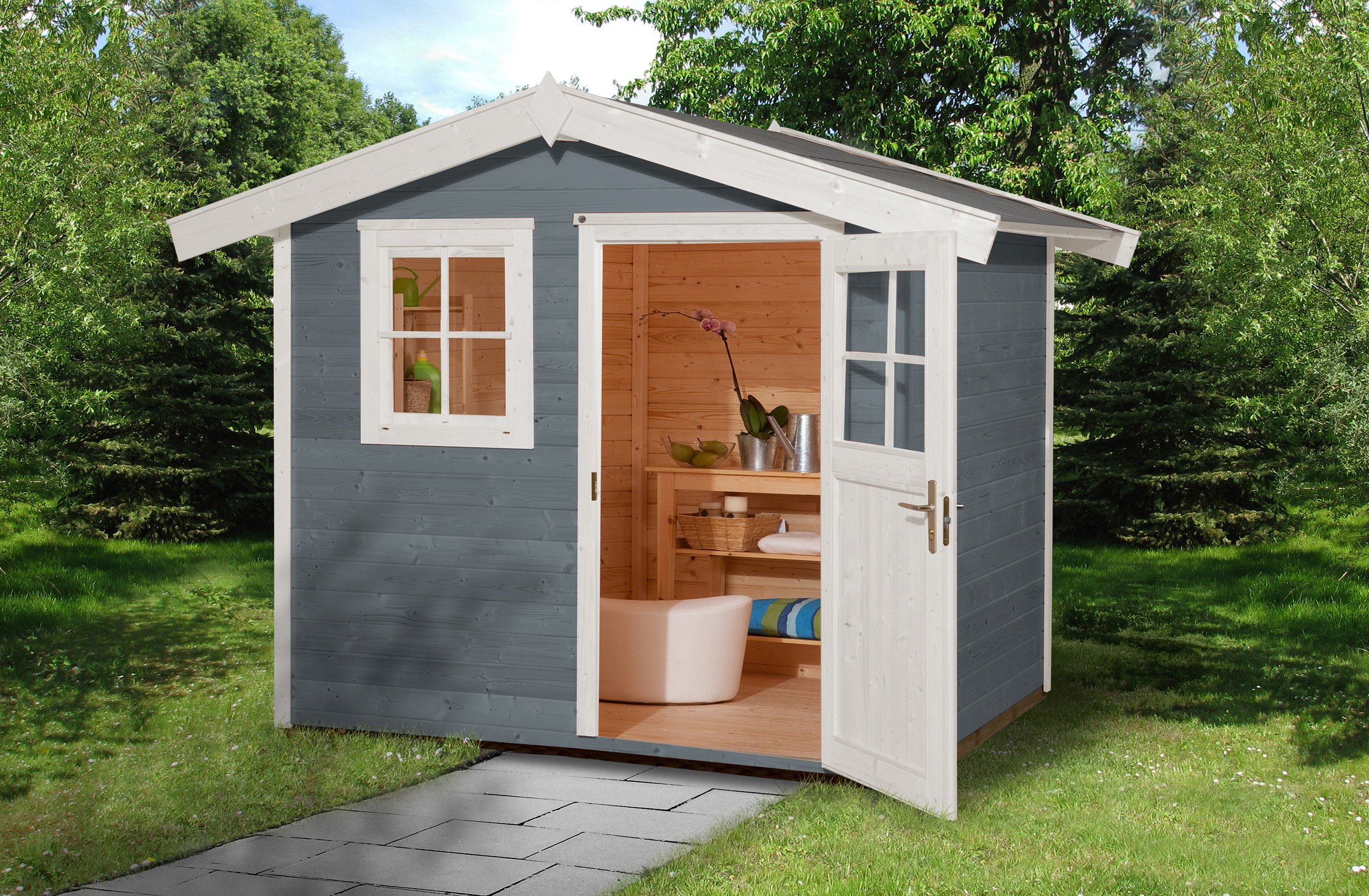 weka Gartenhaus 123 Gr.2, grau