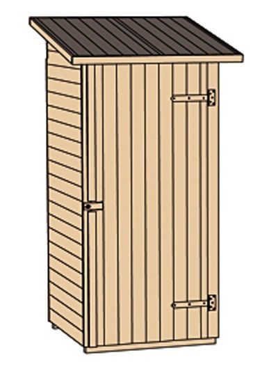 weka Garten-/Terrassenschrank 361 Gr.1 Flachdach,