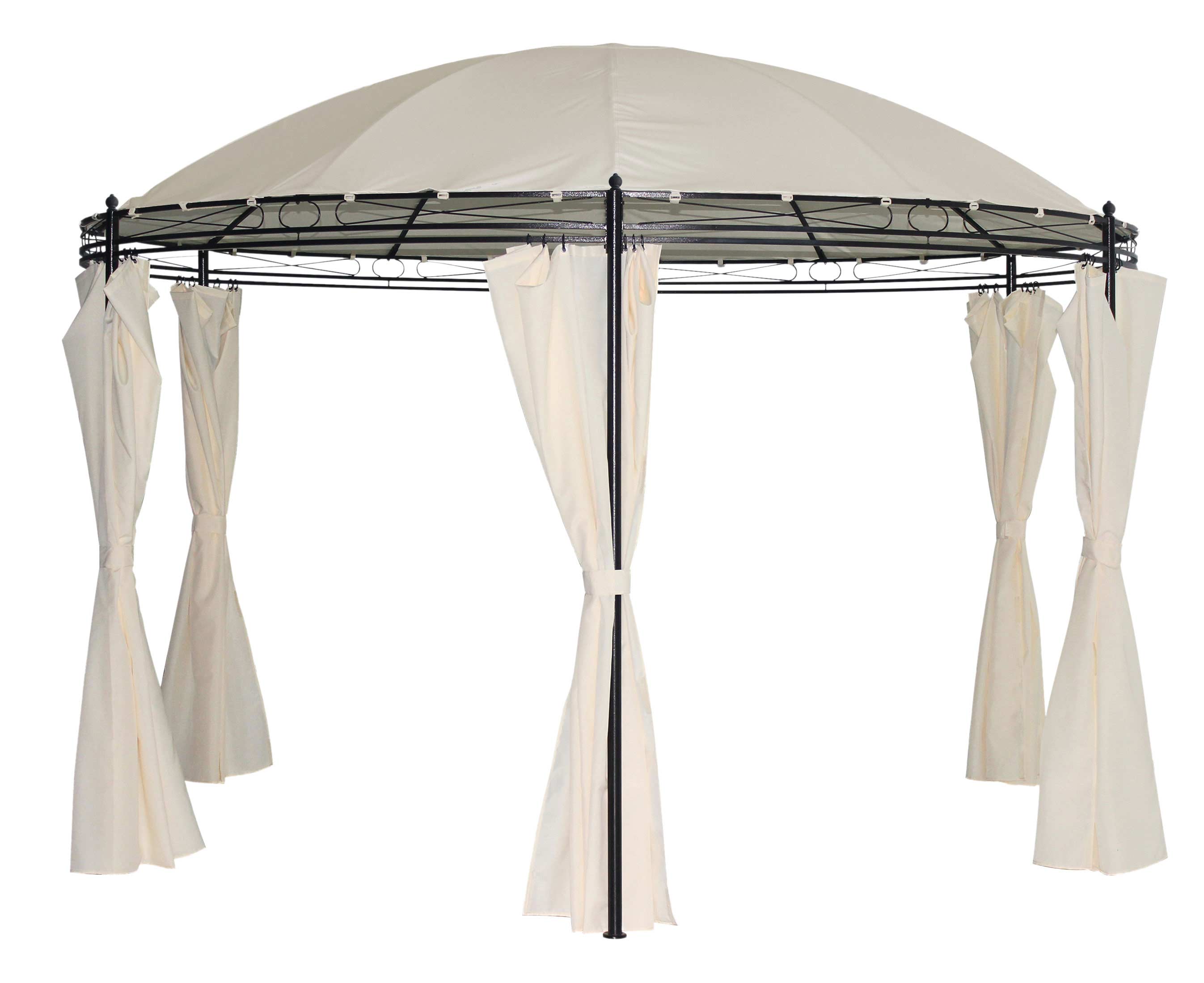 Pavillon / Gartenpavillon Bellavista Rundpavillon Ø350cm beige
