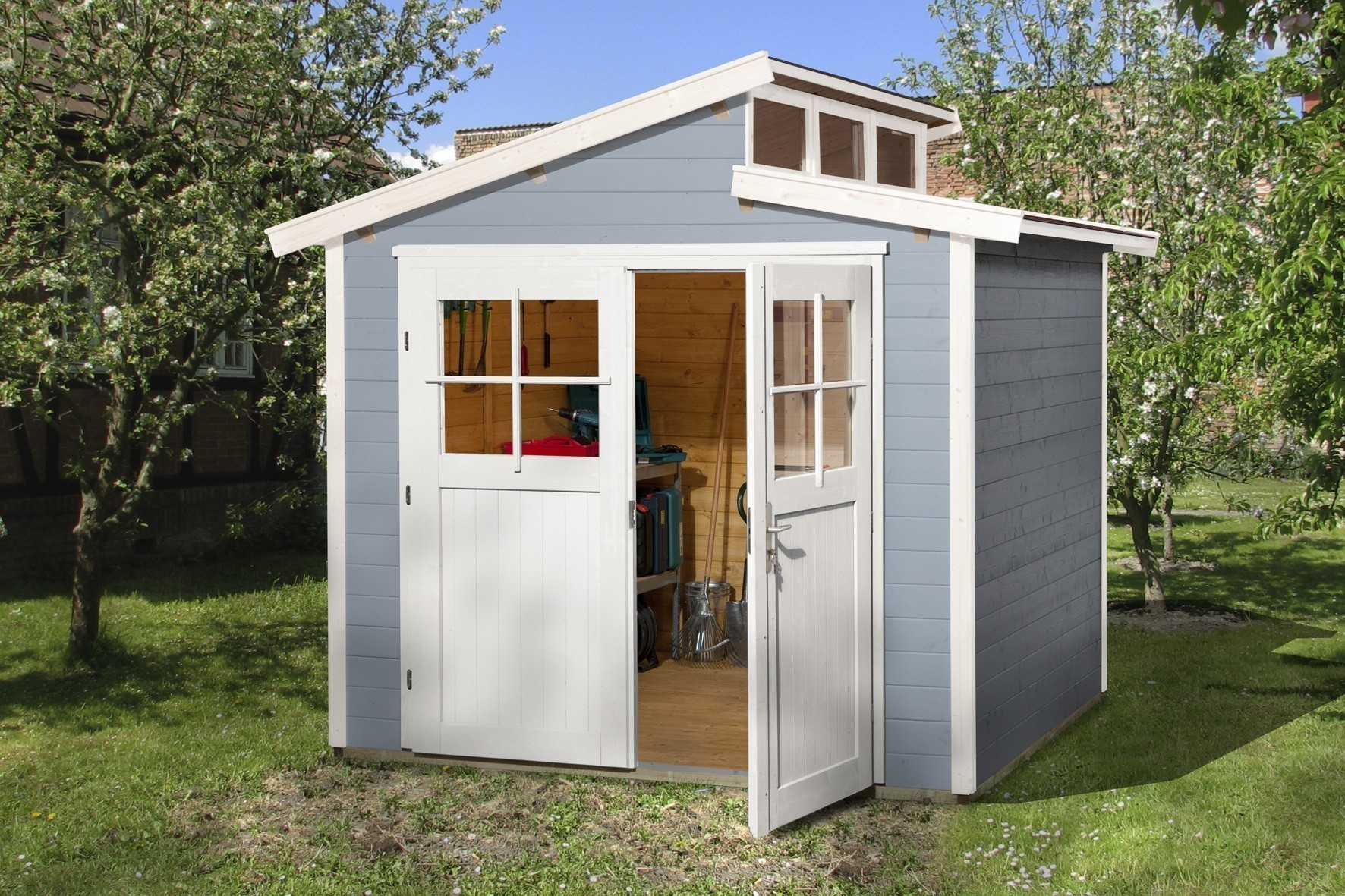 weka Gartenhaus 226 Gr.2, grau, 21 mm