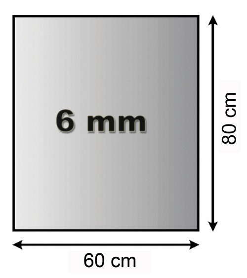 Funkenschutzplatte Glas 6mm Lienbacher 4-Eck 60x80mm