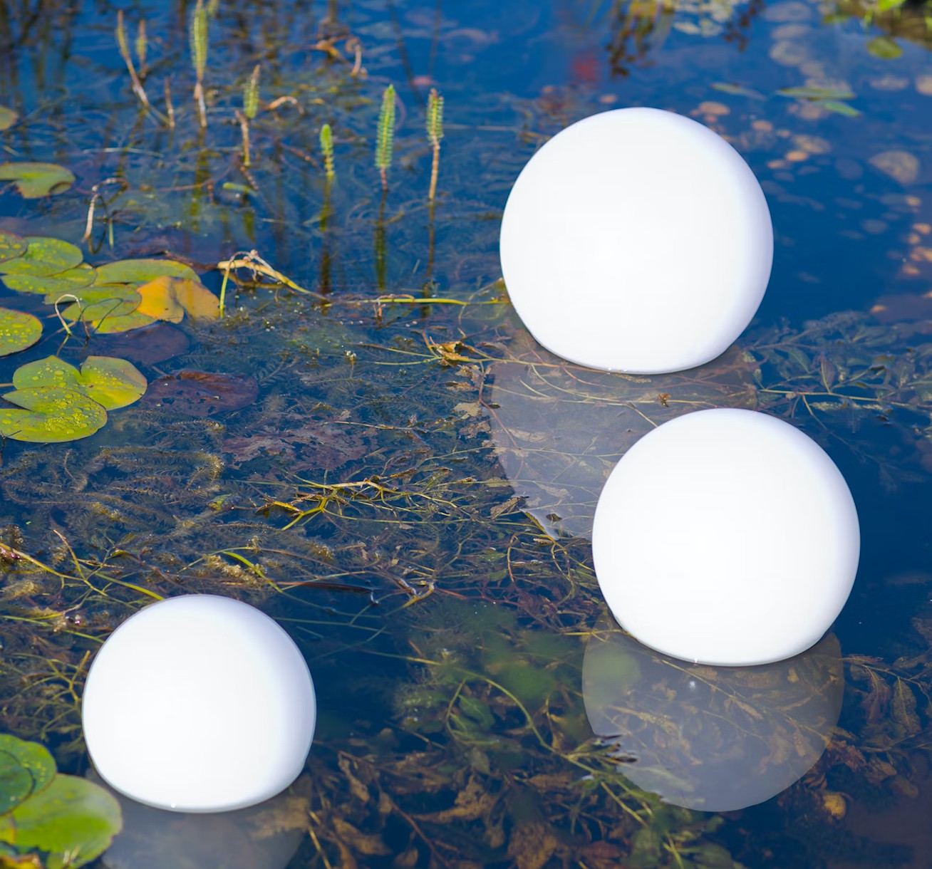 Ubbink Solarbetriebene schwimmende Leuchtkugel H18 x Ø25 cm