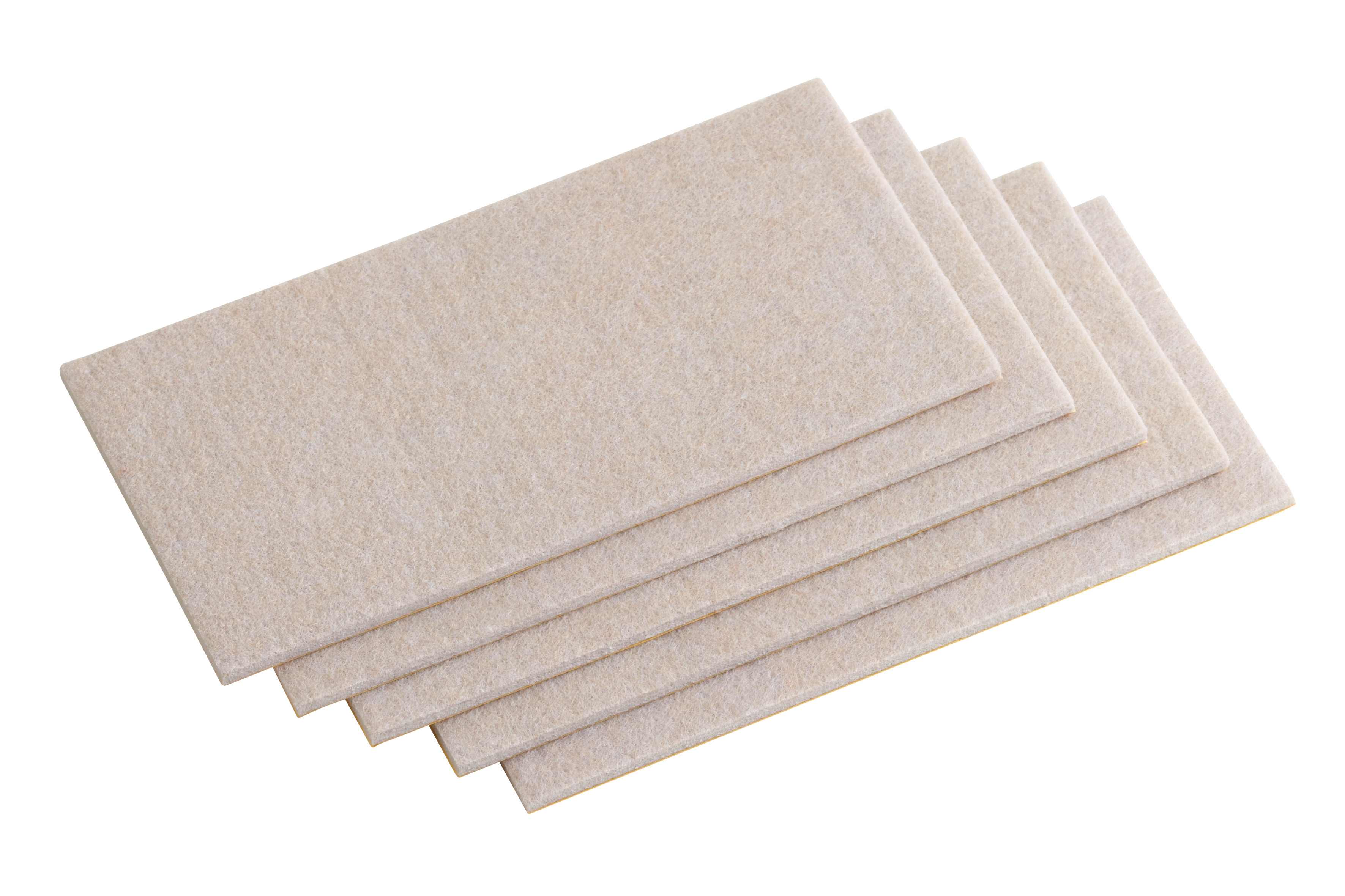 Filzzuschnitt Top Soft selbstklebend 200 × 100 mm, beige, 5 Stück
