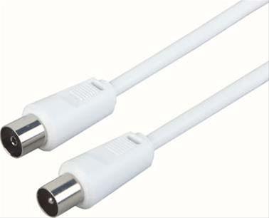 Antennenkabel 75dB 5,0m weiss KOAX-ST/KOAX-BU