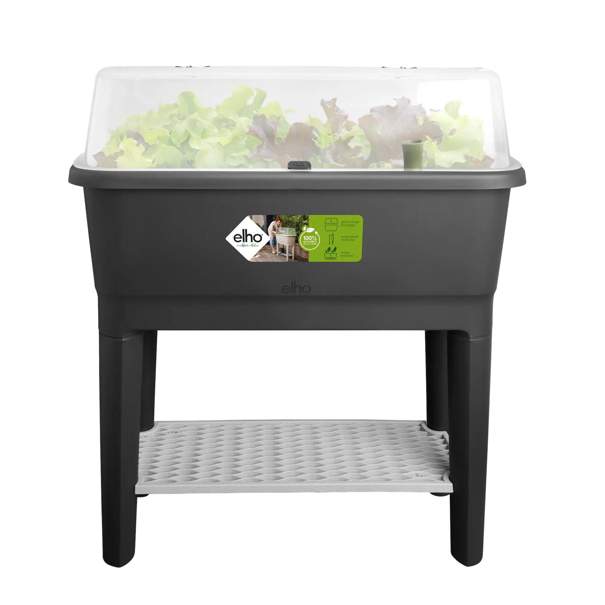 elho® Hochbeet Noa Anzucht Tisch living schwarz