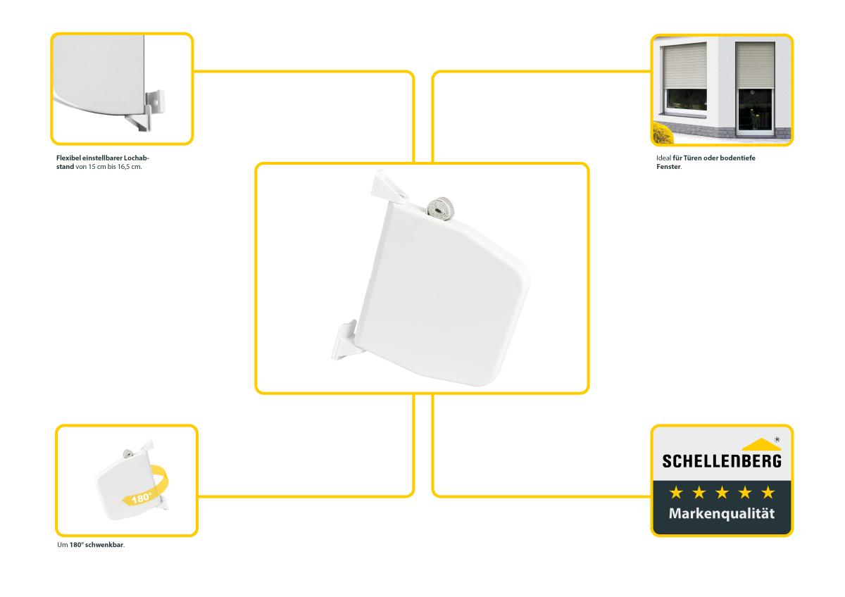 Aufschraubwickler für Rolläden MINI FLEXO weiß