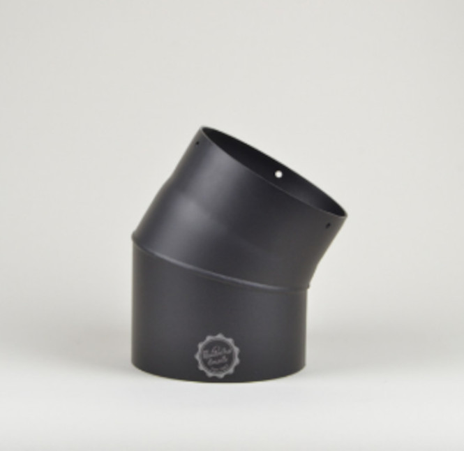 Ofenrohr Rauchrohr Bogenknie 45° Ø120mm Senotherm schwarz ohne Tür
