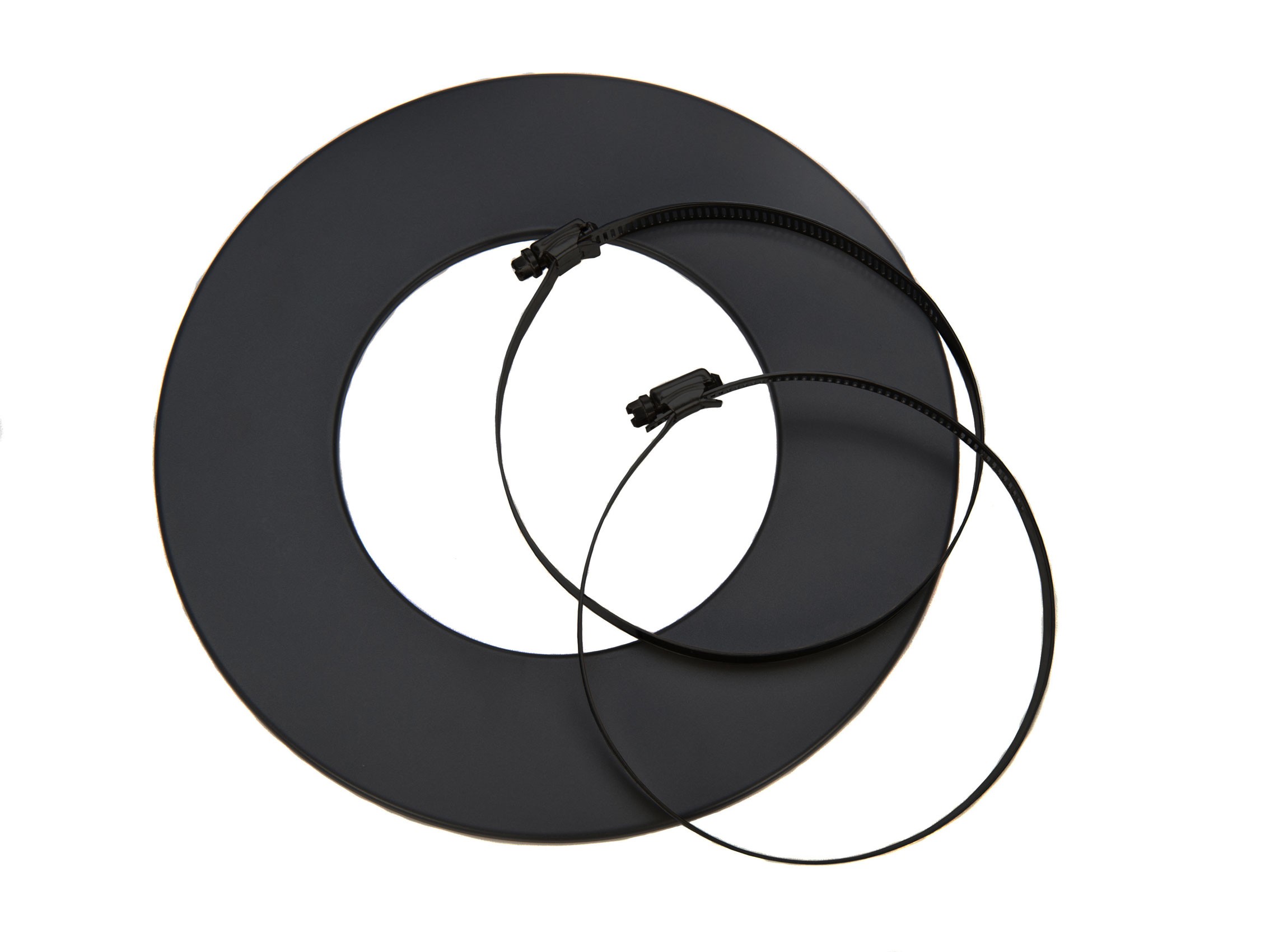 Rosette für flexibles Lüftungsrohr Ø50mm schwarz