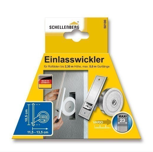Rollladen Gurtwickler / Einlasswickler Schellenberg Maxi LA 105mm