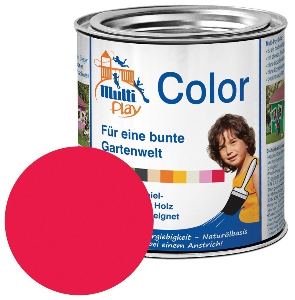 Multi-Play Color Naturöl Farbe / Holzschutzfarbe 375ml rot