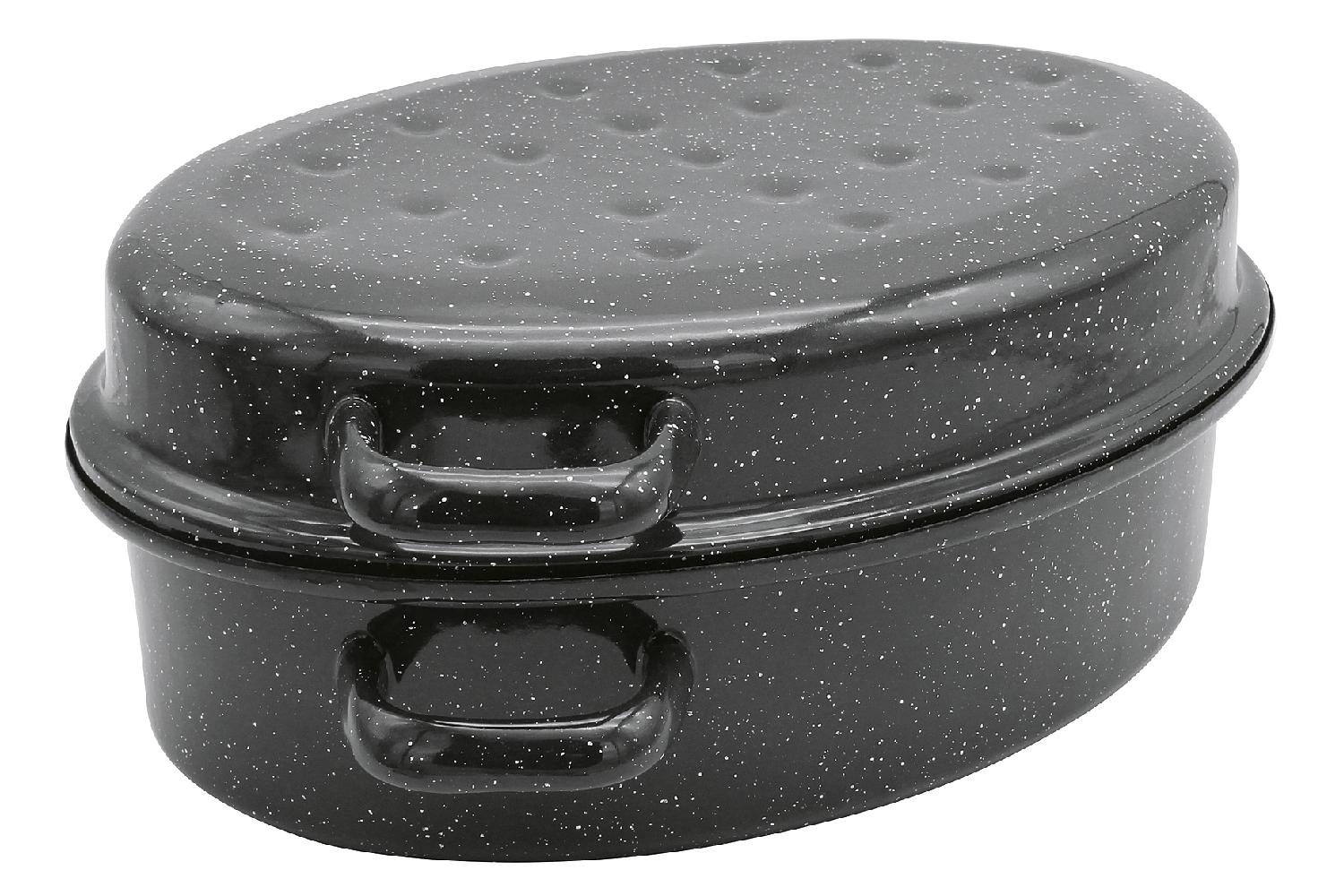 KARL KRÜGER Gänsebräter Oval emailliert Ø38cm 7,5L