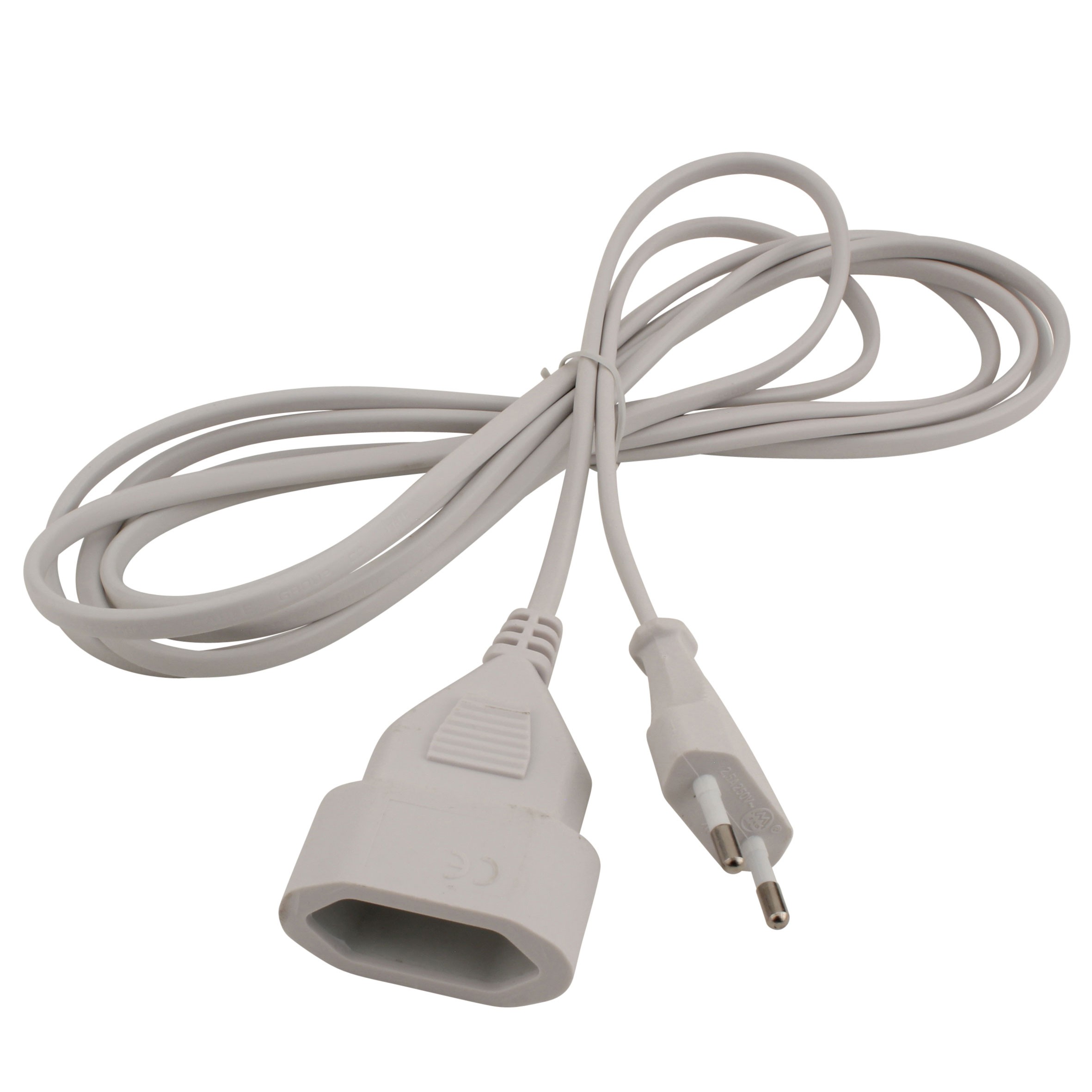 Unitec Verlängerungskabel / Euro-Verlängerung Stecker/Kupplung weiß 3m