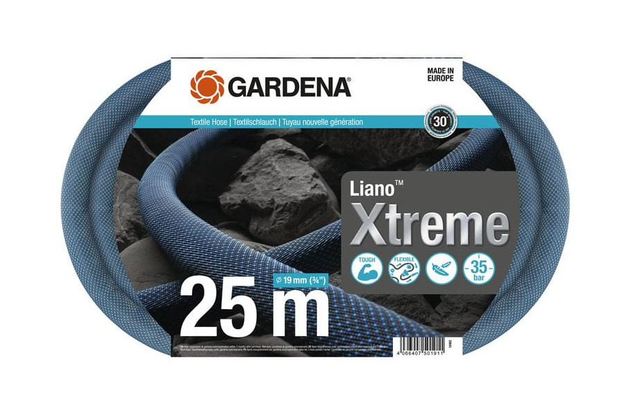 Gardena Textilschlauch Liano Xtreme Set 25m 3/4 Zoll 18482-20