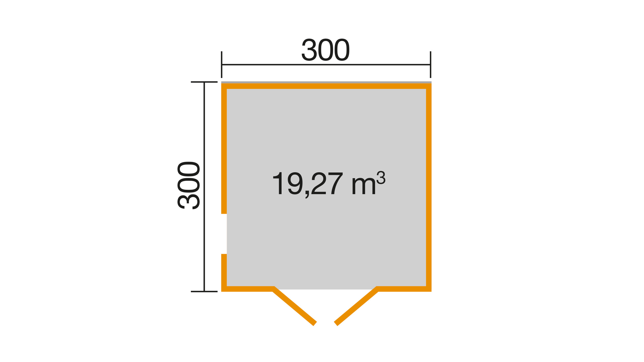 Gartenhaus P  285 Gr. 1, hellgrau