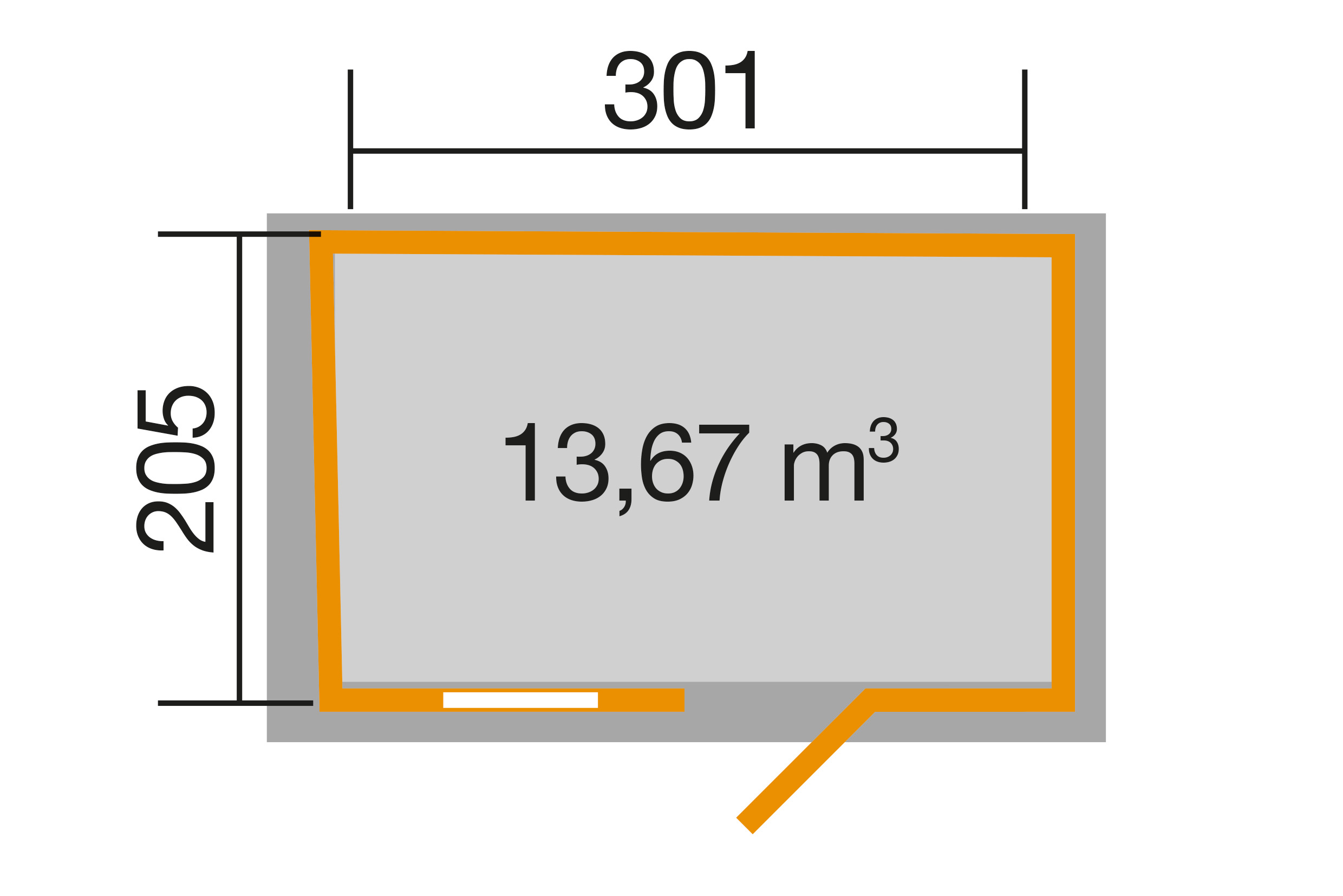 weka Gartenhaus 123 Gr.3 schwedenrot